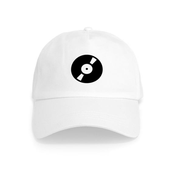 CafePress - Retro Classic Vinyl Record Cap - Adjustable 100% Brushed Unisex Casual Cotton Baseball Cap, Beige, 1
