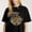 Black-2, variant on Women's Ladybug Mom Graphic T-Shirt with Leafy Accents S-4XL Mother's Day Gift