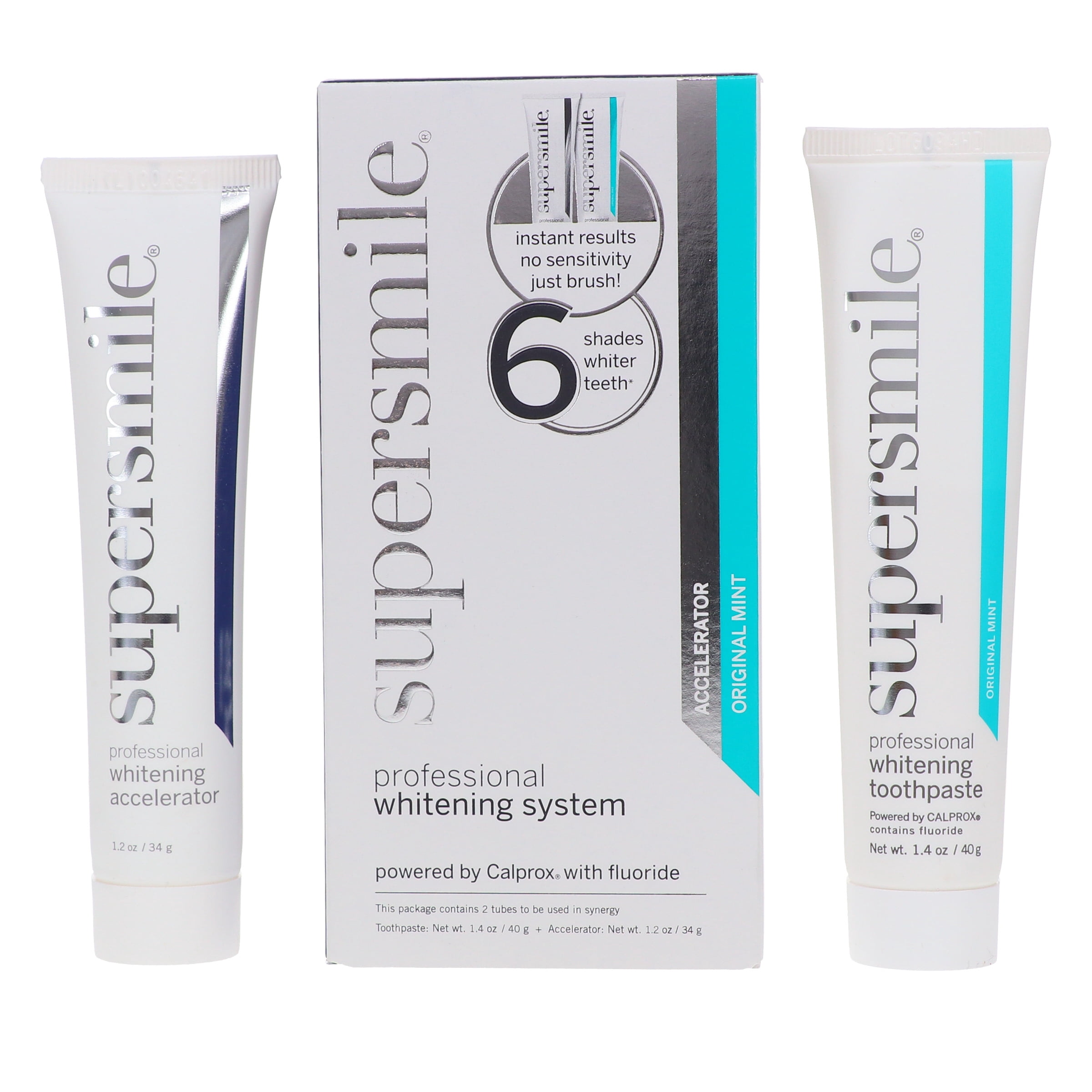 Supersmile Professional Teeth Whitening System with Whitening Toothpaste and Accelerator