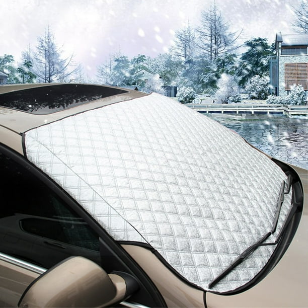 Allseasons Car Windshield Snow Cover & Sun Shade Cover & UV Protector Cover with Cotton Thicker