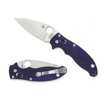 Spyderco Manix 2 Folding Knife 3.37" S110V Satin Plain Blade, Blue/Purple (Blurple) G10 Handles - C101GPDBL2