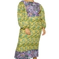 thumbnail image 1 of Robe Midi à Imprimé Floral Vintage avec Manches Longues pour Femme, 1 of 6