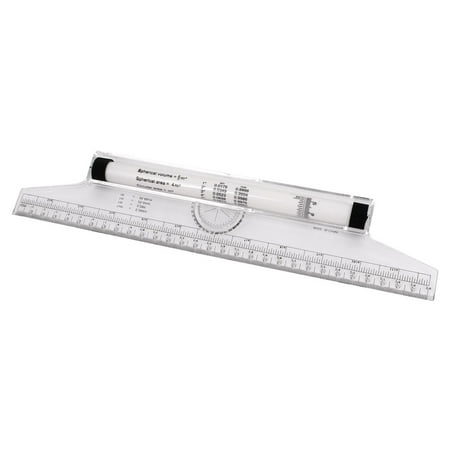 Students Multi-purpose 30cm Measuring Protractor Template Drawing Rolling Rule