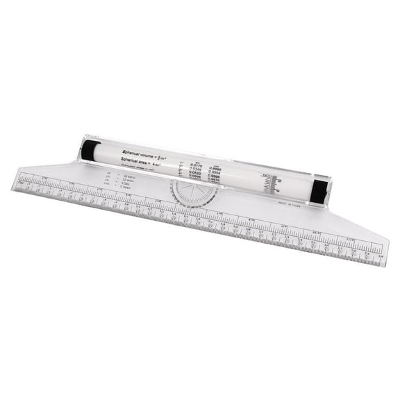 Multi-purpose 30cm Measuring Protractor Template Drawing Rolling Rule