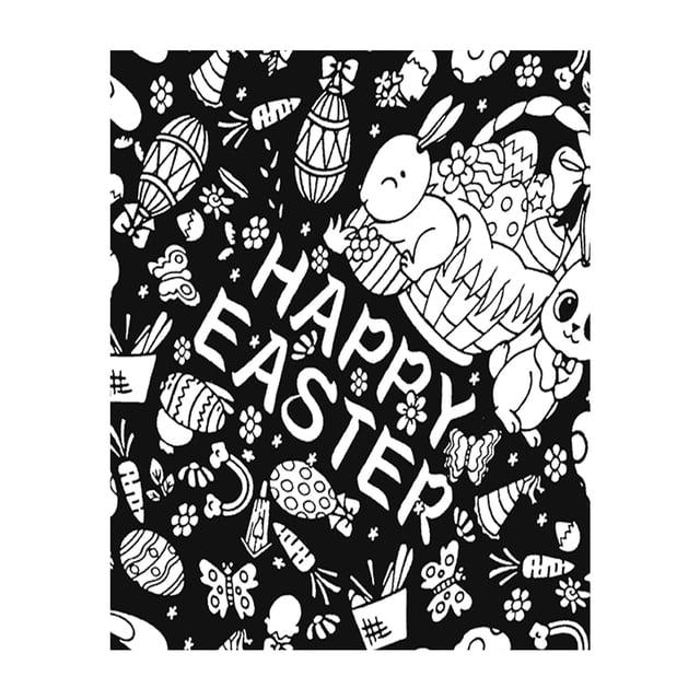 ERK 1Pcs Easter DIY Colored Blanket An Art And Craft Colored Blanket Featuring Patterns Of Rabbits/eggs/sheep Washable Blanket Suitable For Easter And Family Activities.