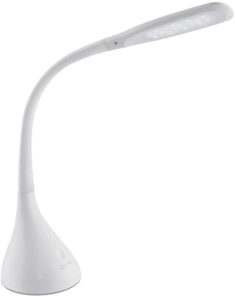 OttLite Creative Curves LED Desk Lamp, White, FOUR BRIGHTNESS 