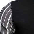 thumbnail image 6 of ZKCCNUK Men Casual Pullover Stripe Fake Two Splicing Turndown Butts Sweater, 6 of 9