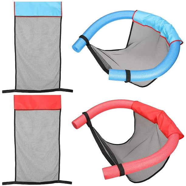 2 Pieces Swimming Floating Chair Floating Pool Noodle Mesh Chairs