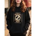 thumbnail image 2 of Retro Halloween Halloween Hoodie for Men and Women, Unisex Pullover Hooded Sweatshirt, Comfortable Cotton Poly Blend, Casual Seasonal Outfit, 2 of 5