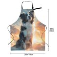 thumbnail image 2 of Kdxio Cloud Border Collie Apron with Pockets Adjustable Kitchen Aprons for Men Women Waterproof Aprons for Cooking,Drawing,Crafting, Baking Household Cleaning, 2 of 5