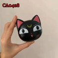 thumbnail image 4 of Estuche para lentes de contacto con diseño de gato de anime, caja de viaje, contenedor, kit de cuidado, espejo, botella y pinzas, 4 of 4