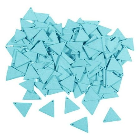 

10x Wood Triangle Charms DIY Jewelry Dangle Eardrop Pendants Light Blue 27mm