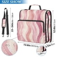 thumbnail image 2 of FORMRS Zipper Binder with Shoulder Strap 2-inch Ring 500 Sheet Capacity File Bag, Soft Brown Pattern, 2 of 5
