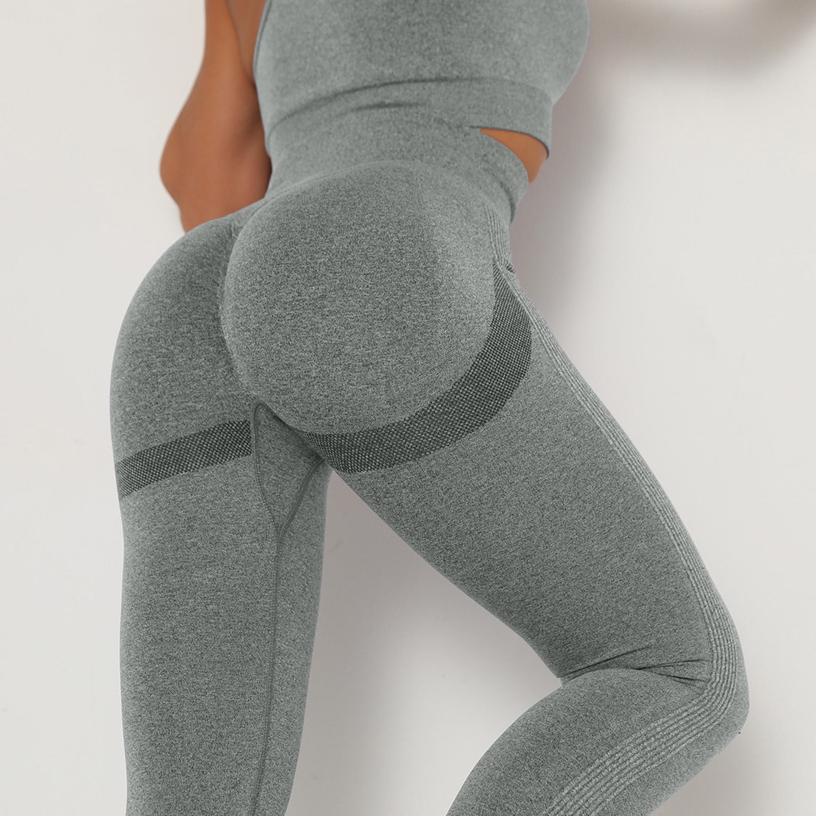 XFLWAM Scrunch Butt Lifting Workout Leggings for Women Seamless High  Waisted Smile Contour Yoga Pants Blue M