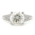 thumbnail image 2 of 2 Carat Center 8MM Round Cut Lab Created Moissanite Diamond Split Shank Solitaire Engagement Ring For Women In 14K White Gold Over Sterling Silver(G-H Color, VVS1 Clarity, 2 Cttw)-4, 2 of 8