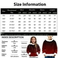 thumbnail image 3 of Kids Hooded Sweatshirt with Cartoon Santa Claus Print Faux Fur Trim Long Sleeve Pullover Casual Winter Top for Boys Girls, 3 of 7