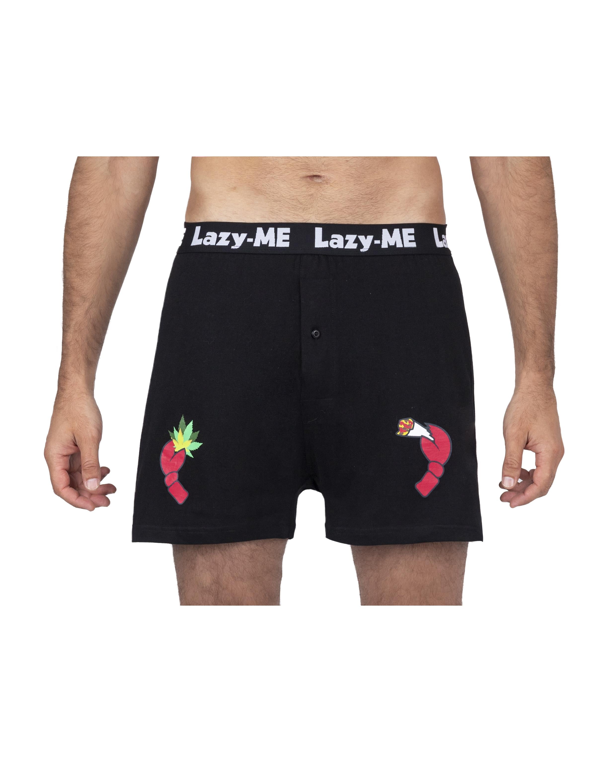 まとめ買いでお得 Shorts, Boxer Novelty Funny Mens Lazy-Me Black, Weed Crab Clothing