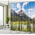 thumbnail image 5 of Ambesonne Landscape Shower Curtain, Spring Canadian Day, 69"Wx84"L, Green Blue, 5 of 5