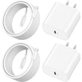 thumbnail image 2 of Cargador rápido USB C de 20 W para iPhone 15/15 Pro Max, iPad Pro 12.9/11 pulgadas 2023/2022/2021/2020, iPad Air 5th/4th, iPad 10/Mini 6, paquete de 2 cargadores de pared rápidos USB C con USB de 10 p, 2 of 4