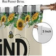 thumbnail image 5 of Sunflower Kids Curtains,Cute Cartoon Gnome Bee Summer Sunflower Garden Pattern for Boys Girls Bedrooms Living Room Windows Drapes 42x54 Inch, 5 of 6