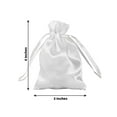 thumbnail image 3 of Efavormart 60PCS WHITE Satin Gift Bag Drawstring Pouch Wedding Favors Bridal Shower Candy Jewelry Bags - 3"x4", 3 of 5