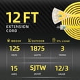 thumbnail image 2 of Extensión eléctrica PRIMOWIRE de 3 tomas, 3 patas, 3,5 m, 15 A, 125 V, 2 of 9