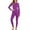 Purple, variant on Thermal Underwear Set for Women Long Johns with Thin Base Layer Base Layer Women Cold Weather Top Bottom Purple M