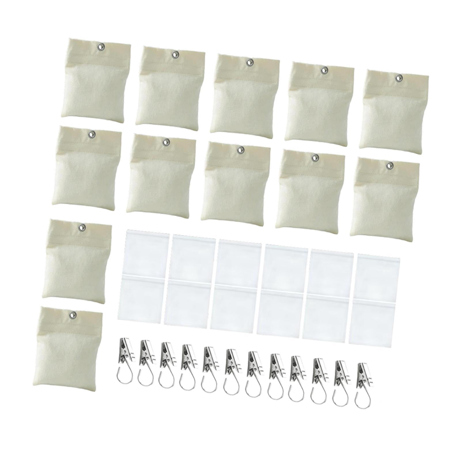 CarpNettore 12 Pieces Outdoor Curtain Weights, Curtain Weighted Bags Professional Heavy Duty Beige