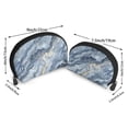 thumbnail image 2 of Portable Bags Clutch Pouch Zipper Smooth Built-In Compartment For Travel Vacation Business Camping Steelblue Marble_4, 2 of 7