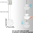 thumbnail image 4 of FSLiving 5W Adjustable Levitate Track Pendant Light J-Type Retractable Lift Droplight with Modern Aluminum&Acrylic Shade Indoor Island Light Adjustable Length for Bedroom,Blue - 3 Lights, 4 of 9