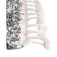 thumbnail image 4 of Unique Loom Serenity Shag Collection Area Rug - Soufriere (2' x 8' Runner Gray/Ivory), 4 of 13