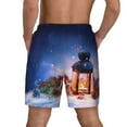 thumbnail image 4 of Gaeub Lantern On Snow With Christmas Mens Swim Trunks Stretch Beach Shorts Quick Dry for Men Swim Shorts Swimwear with Pockets- Large, 4 of 9