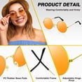 thumbnail image 4 of Gafas de sol BOUBONI Orange Hippie redondas para mujer y hombre, 4 of 7