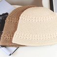 thumbnail image 3 of CoCopeaunts Bucket Hats for Women Autumn Winter Warm Handmade Thick Wool Knitting Hat Solid Color Hundred Take Fisherman Hat, 3 of 8