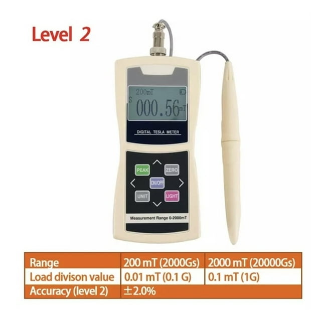 Gauss Meter Magnetic Magnet Force Field Strength Detector Remanence Separator Iron Remover Usage Magnetometer Fluxmeter , Readable