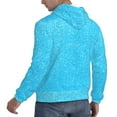 thumbnail image 6 of Pofeuu Sky Blue Glitter Print Mens Casual Hooded Collar Drawstring Hoodies Pullover Sweatshirts Casual Long Sleeve Shirts-Large, 6 of 7