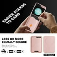 thumbnail image 6 of ELEHOLD Magnetic Wallet Case for Samsung Galaxy Z Flip 5, Wireless Charging Compatible, Premium Faux Leather  Deatachable Card Slots Non-Slip Shockproof Wallet Case ,Rosegold, 6 of 11