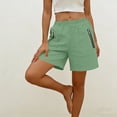 thumbnail image 5 of Hurxie Women's Hiking Cargo Shorts Quick Dry Lightweight Athletic Outdoor Shorts for Workout with Zipper Pockets Green,2XL, 5 of 7