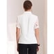 thumbnail image 3 of Camisa con botones para mujer, blusa de trabajo transparente de manga corta con cuello de punto blanco S, 3 of 6