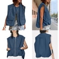 thumbnail image 2 of Yokua Stylish Women's Cargo Vest Jackets Sleeveless Crop Top Outerwear with Pockets, 2 of 16