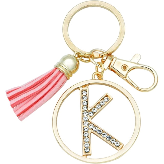 Letter Keychain,26 Letters A-Z Decorative Letter Keychain,Name Keychain for Women Girl
