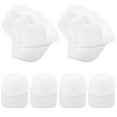 thumbnail image 4 of DINHEAROM 10Set Sublimation Blank Hat for Men Women White Polyester Sponge PVC Round Top with Curved Brim Outdoor, 4 of 8