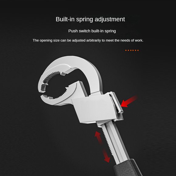 Multipurpose Sink Wrench Bathroom Wrench Arc Toothed Wrench Installation Sink Repair Toolmk7308