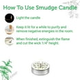 thumbnail image 2 of Soul Sticks 12 Pack Peppermint with White Sage Smudge Tealight Candles or Cleansing House, Meditation, Chakra Healing | Made with Crystals and Herbs, 2 of 3