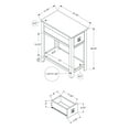 thumbnail image 4 of Monarch Specialties Accent Table, End, Side Table, Nightstand, Bedroom, Narrow, Storage Drawer, Brown Veneer, Transitional, 4 of 4