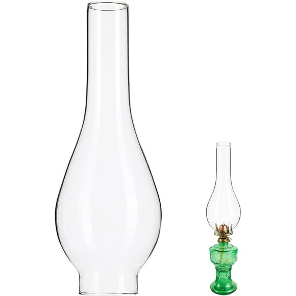 shiyou-Oil Lamp Shade Replacement Kerosene Lamp Shade Victorian Hurricane Chimney Lamp Globe Chimney Glass Candle Shade Transparent