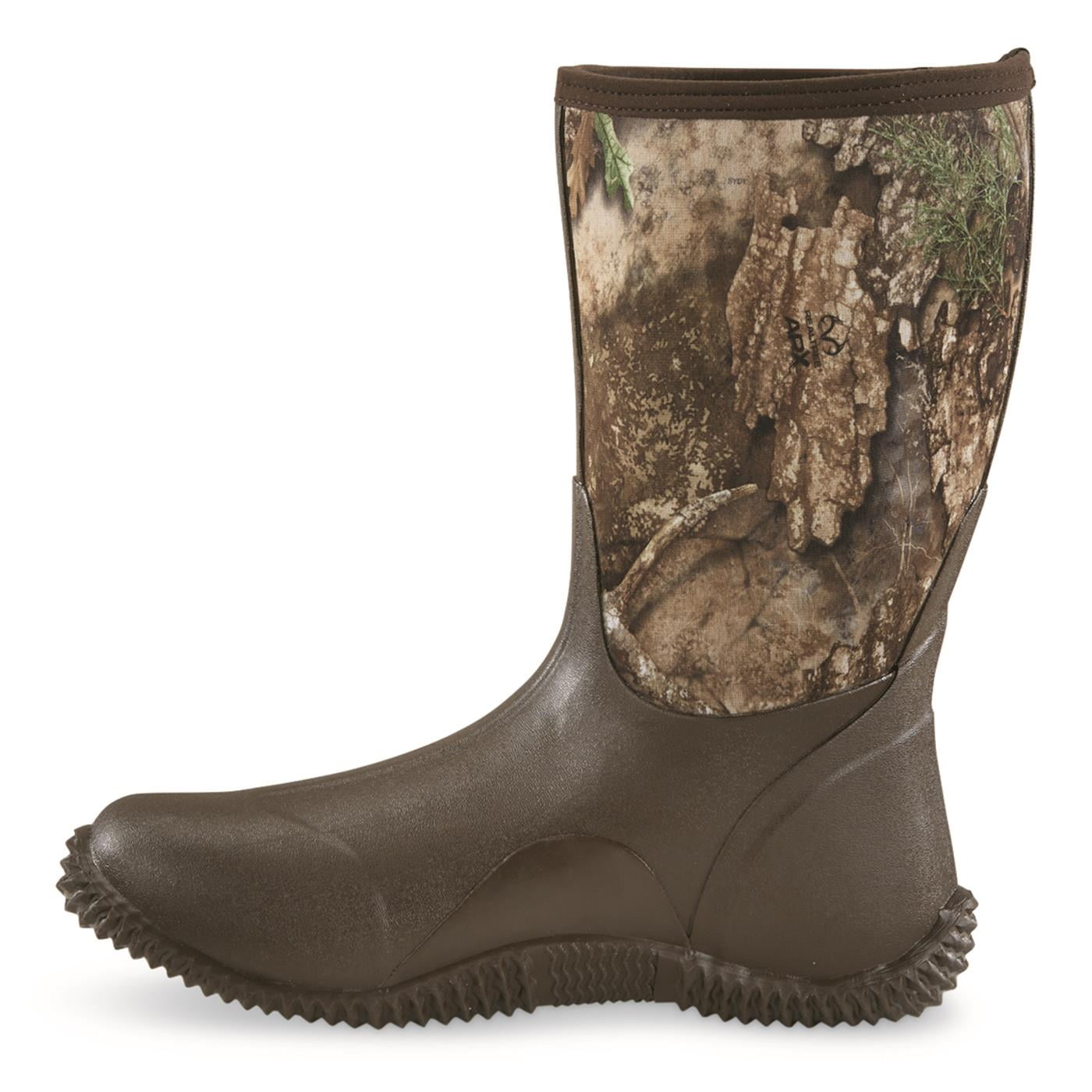 Guide Gear Men's Mid Camo Bogger Rubber Boots Realtree APX 10D     (Medium)