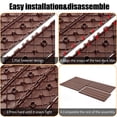 thumbnail image 3 of 24 Pcs 2*1 Ft Patio Deck Tiles, Interlocking Waterproof Decking Floor Tiles for Porch, Poolside, Balcony, Backyard, Red Brown, 3 of 8