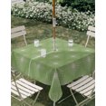 thumbnail image 2 of Square Outdoor Tablecloth with Umbrella Hole Sage Green Dotted Lines Outside Table Cloth Waterproof Patio Table Cover Geometric Abstract Art Zipper Tablecloths for Picnic Party Camping 60x60 Inch, 2 of 8