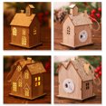 thumbnail image 5 of Danhjin Christmas Village Houses Set, LED Luminescent Small House With Small Wooden House for Christmas Display, Home Holiday Mantel Decorations, 5 of 9